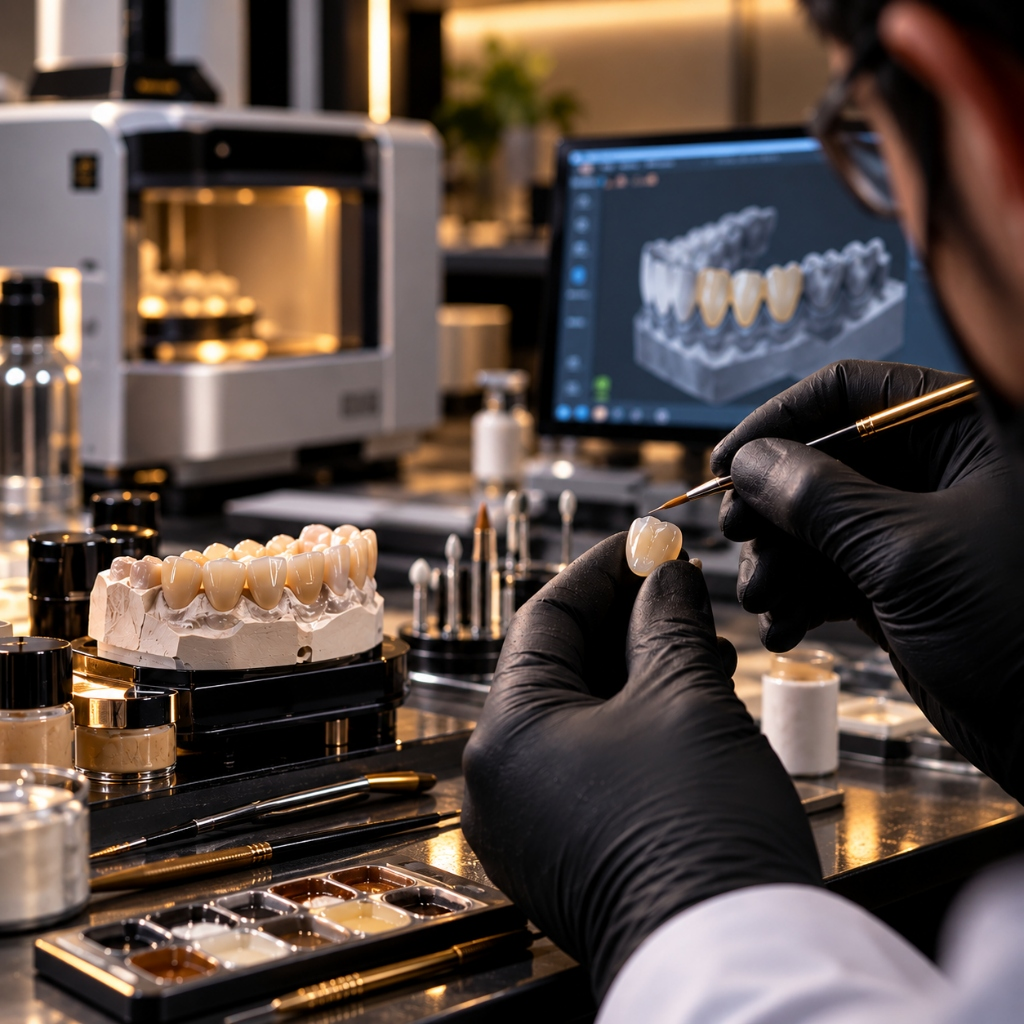 Conception de prothèse esthétique premium chez ELWAFA DENTAL Marrakech